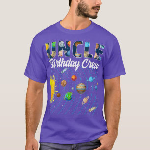 Uncle Birthday Crew Outer Space Solar System Bday  T-Shirt