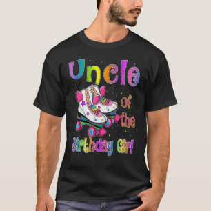 Uncle Birthday Girl Rolling Skate Birthday family T-Shirt