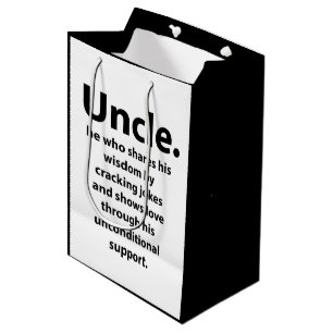 Uncle Birthday Inspirational Funny  Medium Gift Bag