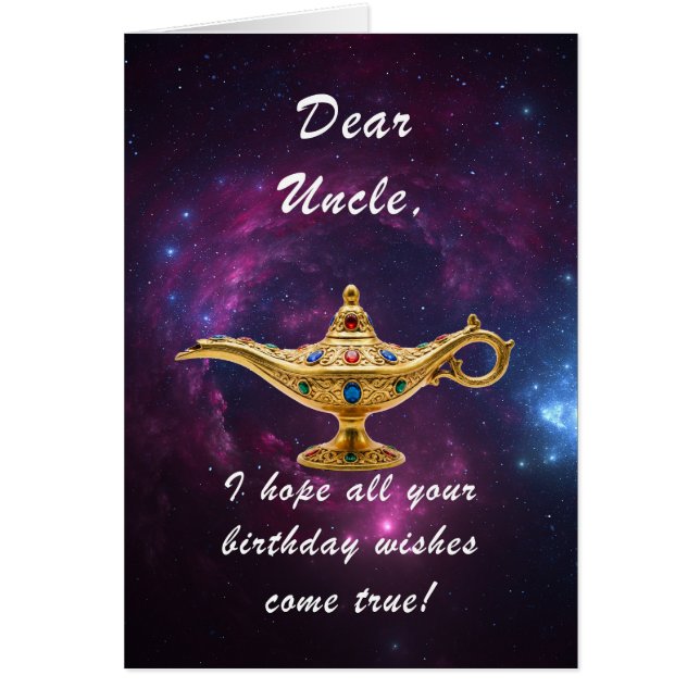 Uncle Birthday Magic Lamp  (Front)