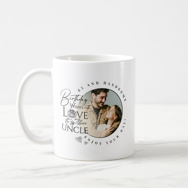 Uncle Birthday Minimalist Design  Coffee Mug (Left)