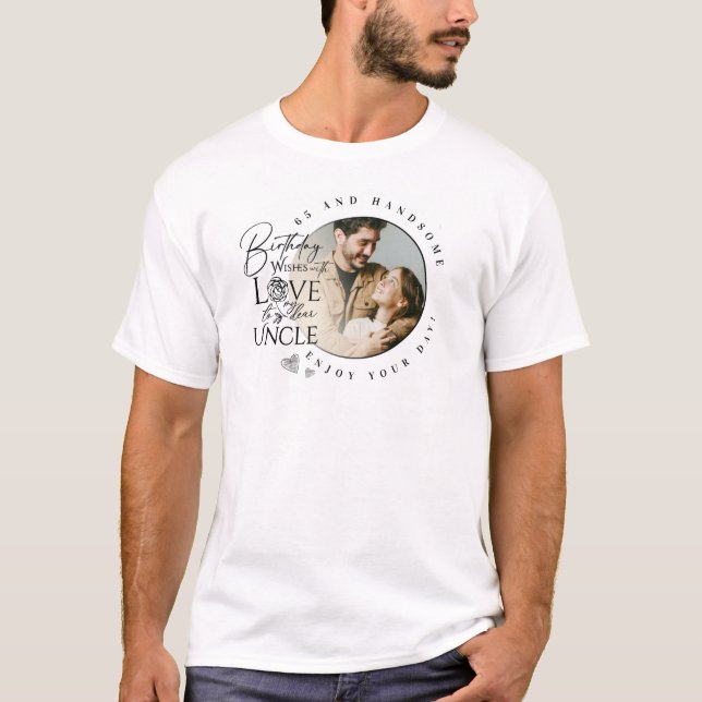 Uncle Birthday Minimalist Design  T-Shirt (Front)