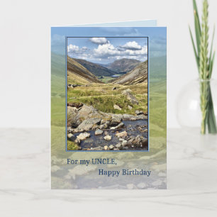 Uncle Birthday, Mountain Landscape Card