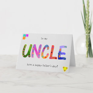 UNCLE Bold Geometric Father's Day greeting Card