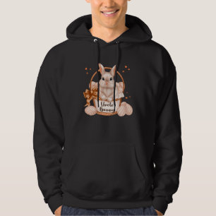 Uncle Bunny Cute Pastel Matching Family Easter Rab Hoodie