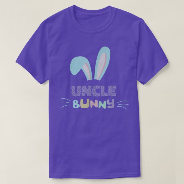 Uncle Bunny Easter Sunday Christian Religious Rise T-Shirt (Design Front)