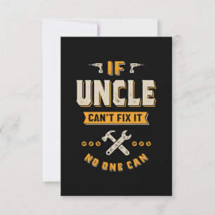 Uncle Can't Fix It RSVP Card