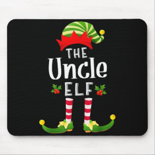 Uncle Christmas Elf Matching Pajama X-mas Party Mouse Mat