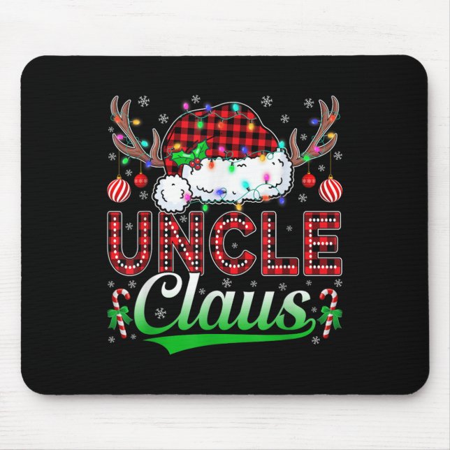 Uncle Claus Christmas Lights Matching Family Xmas  Mouse Mat (Front)