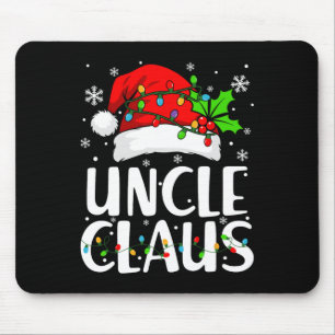Uncle Claus Christmas Lights Pajama Family Matchin Mouse Mat