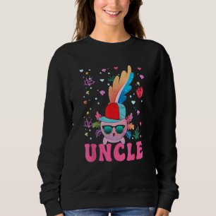 Uncle Cute Axolotl Sunglasses Wearing Cap Costume  Sweatshirt