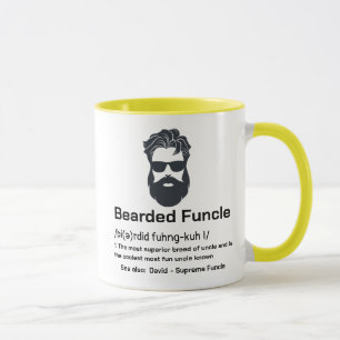 Uncle Definition Funny Bearded Funcle Mug