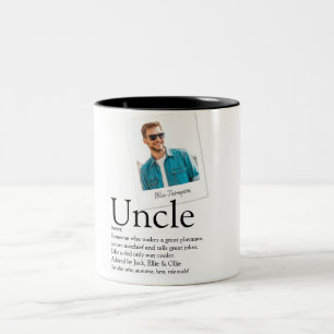 Uncle Definition Photo Two-Tone Coffee Mug