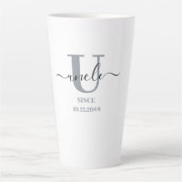 Uncle Elegant Script Letter U Monogram Storm Blue