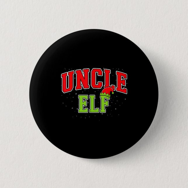 Uncle Elf Christmas Family Matching Group Xmas Unc 6 Cm Round Badge (Front)