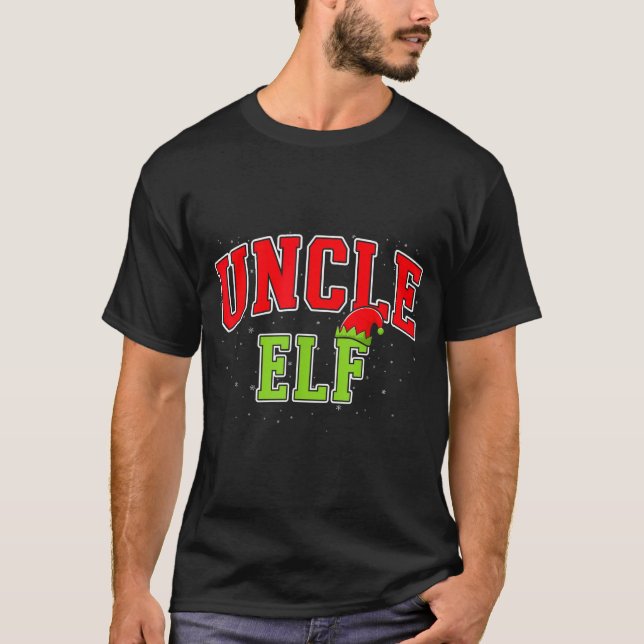Uncle Elf Christmas Family Matching Group Xmas Unc T-Shirt (Front)