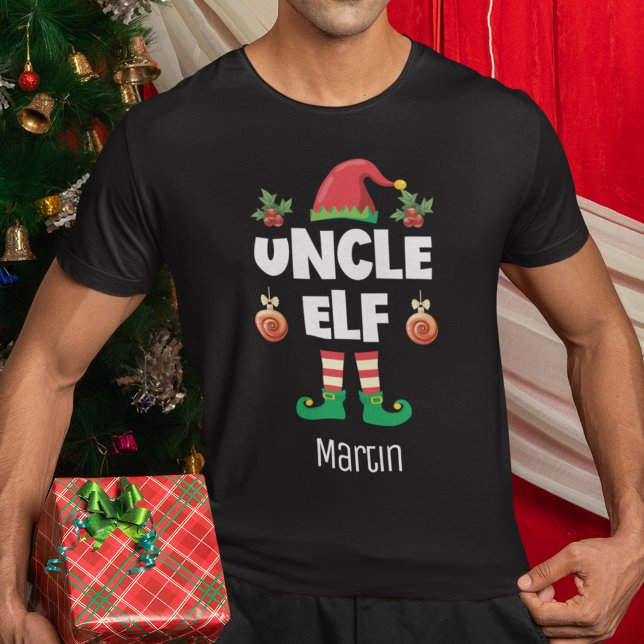 Uncle elf family matching christmas outfit name T-Shirt (Creator Uploaded)