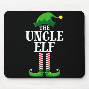 Uncle Elf Matching Family Christmas Party Pajama Mouse Mat
