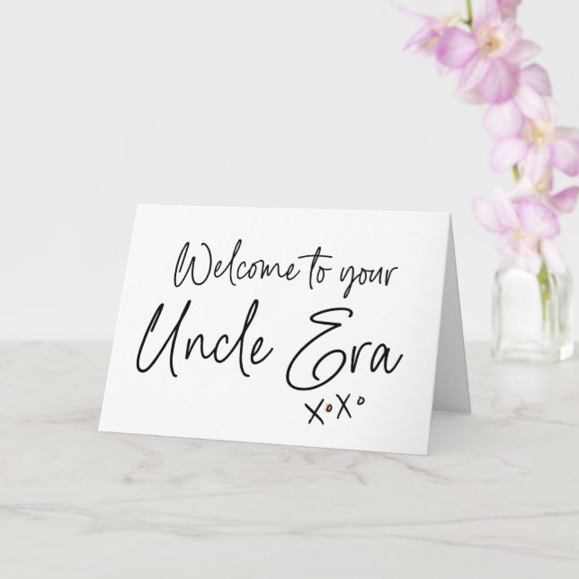 Uncle Era Pregnancy New Baby Reveal for Brother Card (Orchid)