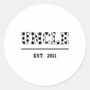 Uncle Est. 2011 Funny Sports Year Established Fath Classic Round Sticker