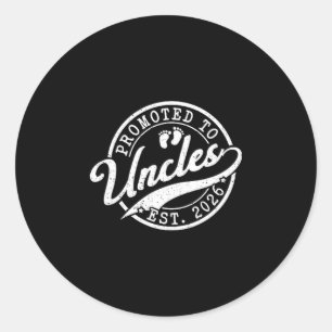 Uncle Est 2026 New Uncle Announcement Promoted To  Classic Round Sticker