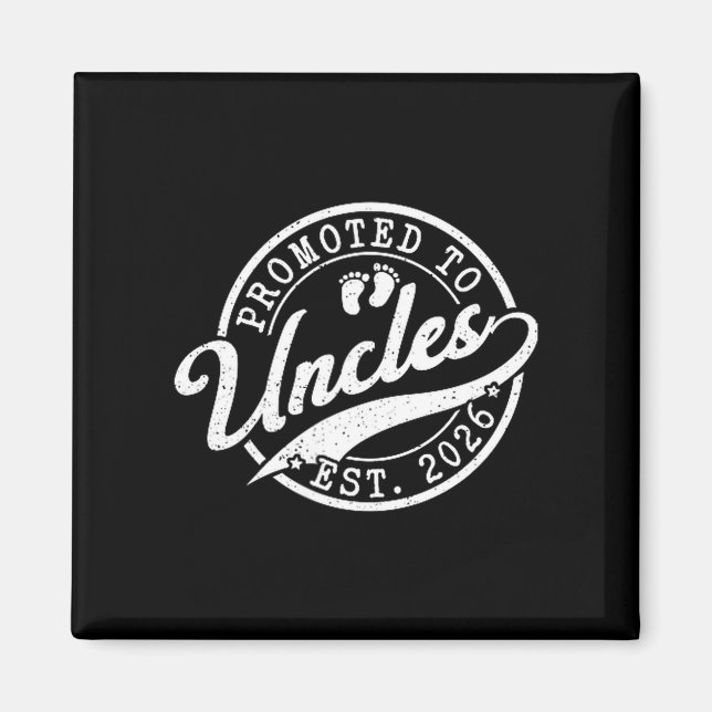 Uncle Est 2026 New Uncle Announcement Promoted To  Magnet (Front)