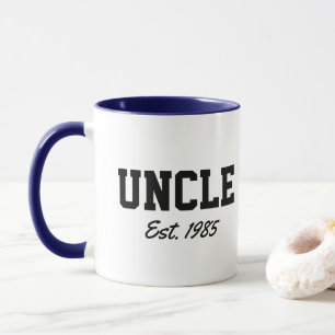 "Uncle - est. date" novelty gift Mug