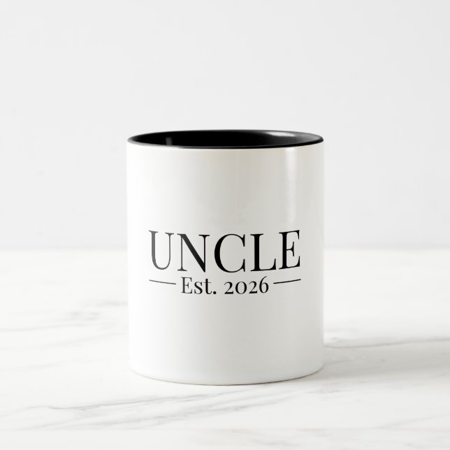 Uncle Established 2026 Two-Tone Coffee Mug (Center)