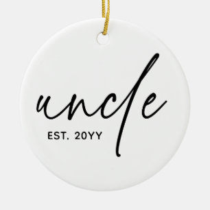 Uncle Established Elegant Typography New Uncle Ceramic Tree Decoration