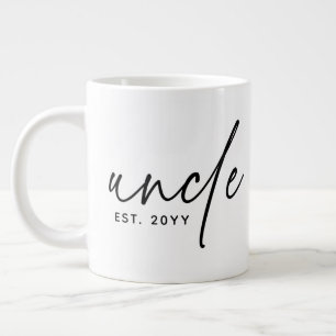 Uncle Established Elegant Typography New Uncle Large Coffee Mug