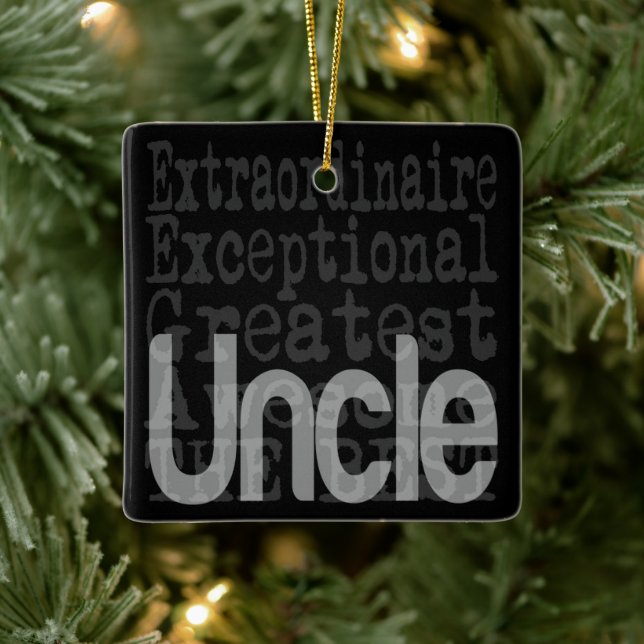 Uncle Extraordinaire Ceramic Ornament (Tree)