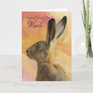Uncle Father's Day Card With Wild Hare