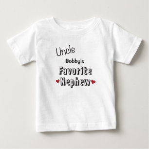 Uncle Favourite Nephew Baby T-Shirt Personalised