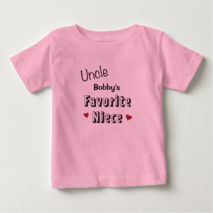 Uncle Favourite Niece Baby T-Shirt Personalised