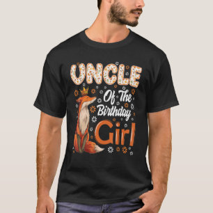 Uncle Fox Animal  Birthday Girl Fox B day Family T-Shirt