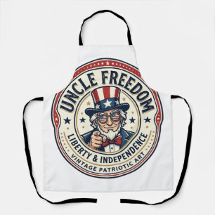 Uncle Freedom Patriotic Uncle Sam Founding Charact Apron