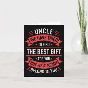 Uncle Funny Uncle Gifts Fathers Day From Niece Nep Card