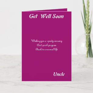 Uncle get well soon cards