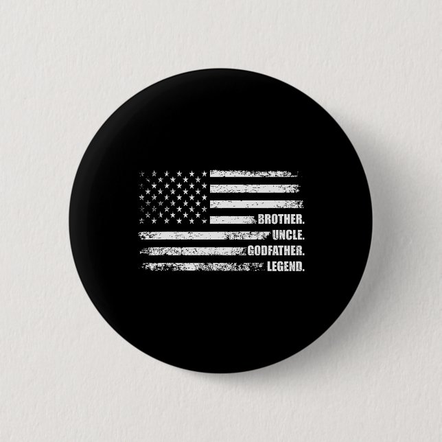 Uncle Godfather Legend Fun Best Funny Uncle  6 Cm Round Badge (Front)