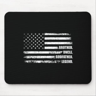Uncle Godfather Legend Fun Best Funny Uncle Mouse Mat