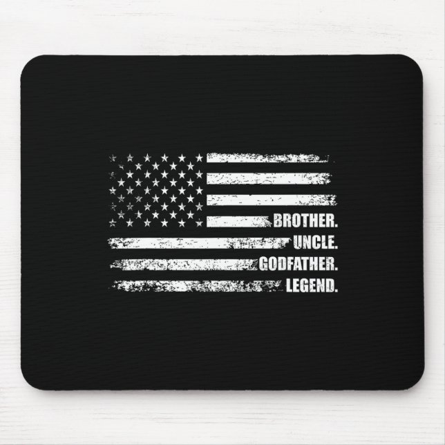 Uncle Godfather Legend Fun Best Funny Uncle  Mouse Mat (Front)