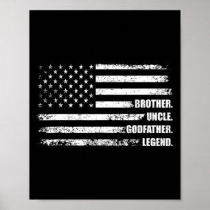 Uncle Godfather Legend Fun Best Funny Uncle  Poster