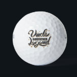 Uncle Godfather Legend Golf Balls<br><div class="desc">Funny t-shirt gift for an uncle godfather legend and a family hero to his godson goddaughter godchild. 
Funny father's day gift birthday present or Christmas gift.
Godfather shirt for the worlds greatest best uncle and godfather ever.</div>