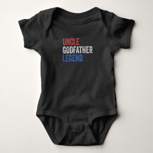 Uncle Godfather Legend Red White And Blue Baby Bodysuit