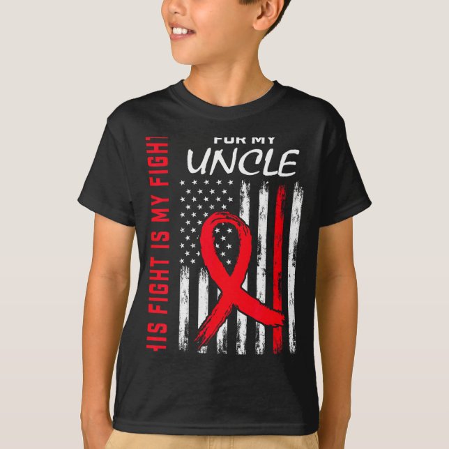 Uncle Heart Disease Awareness Month Products Ameri T-Shirt (Front)