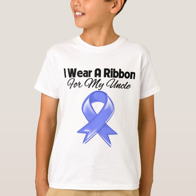 Uncle - I Wear Periwinkle Ribbon T-Shirt (Front)