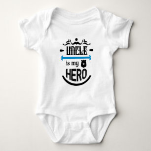 Uncle Is My Hero Baby Bodysuit