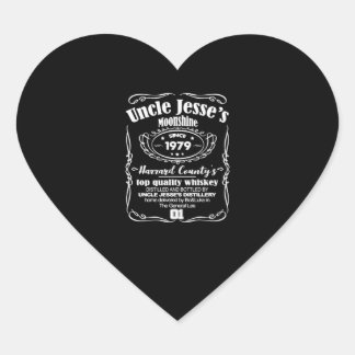 Uncle Jesse's Moonshine Since 1979 Heart Sticker