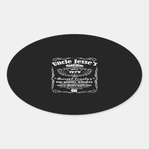 Uncle Jesse's Moonshine Since 1979 Oval Sticker