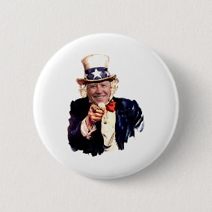 Uncle Joe as Uncle Sam 6 Cm Round Badge
